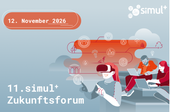 Grafik der Veranstaltung in blau, orange und weiß mit dem Schriftzug 11. Zukunftsforum und Datum 12.11.2026