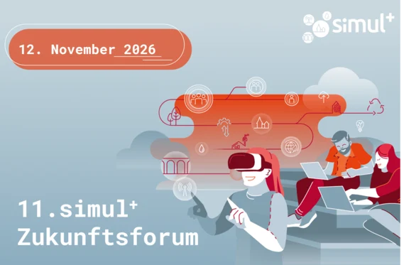 Grafik der Veranstaltung in blau, orange und weiß mit dem Schriftzug 11. Zukunftsforum und Datum 12.11.2026